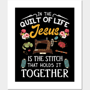 We Love Sewing and Quilting And JEsus Posters and Art